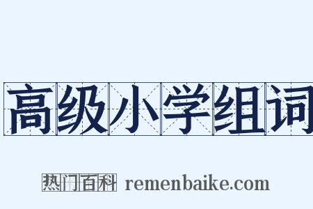 高级小学组词是什么意思的图片